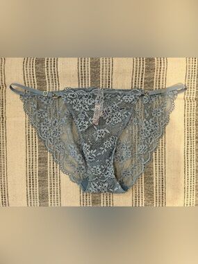 NWT Victoria’s Secret Love Cloud Adjustable Lace Bikini Panty - Dusty Blue